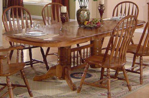 Double Pedestal Dining Room Table